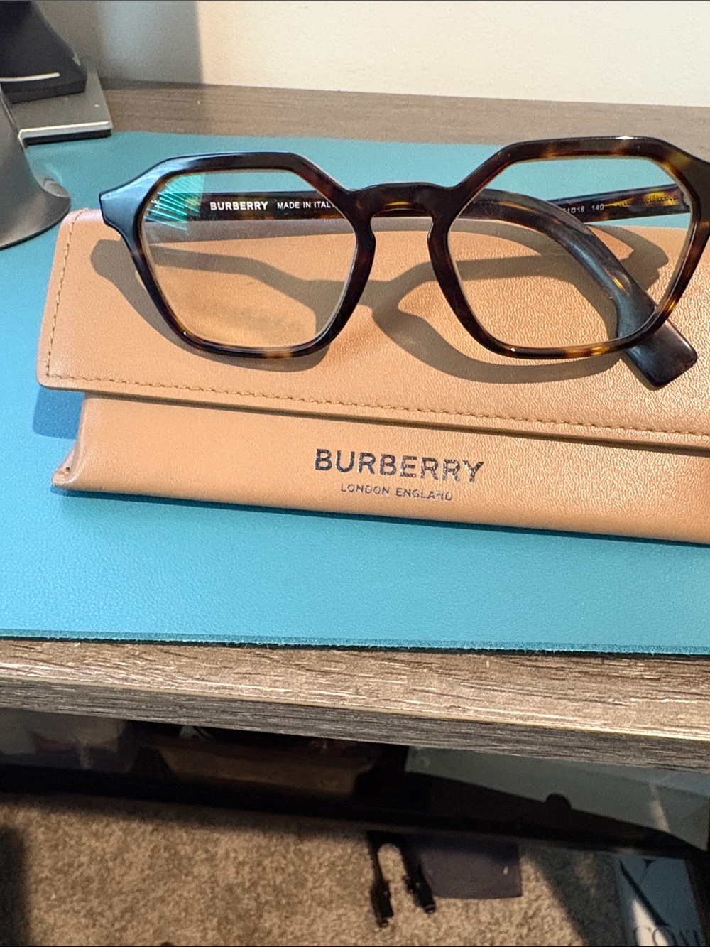 Burberry Men’s Tortoiseshell Acetate Optical Frames - Brown & Black